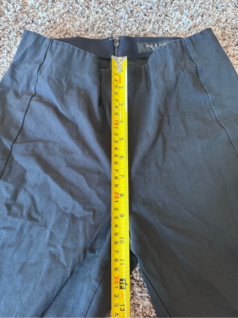 Rag & Bone Simone Equestrian Slim Ankle Pants Black Ponte 4 $295 - Picture 10 of 11